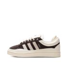 Campus Diepbruin/krijt leren sneakers