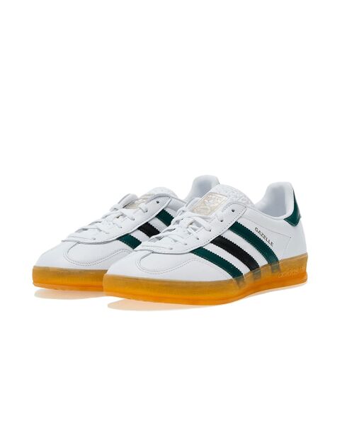 Gazelle leren binnensneakers in wit collegiate/groen