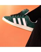 Campus 00s suède sneakers donkergroen/wolkwit