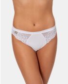 2 slipjes van wit katoen en kant