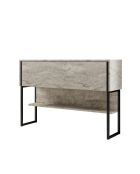 Buffet Luxe travertin/noir - 120x80x30 cm