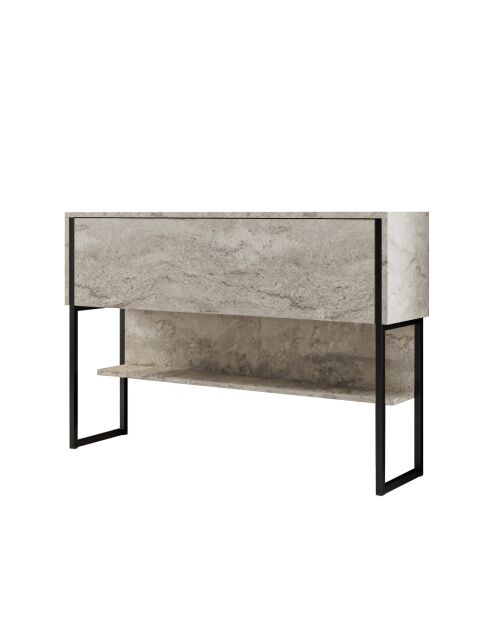 Buffet Luxe travertin/noir - 120x80x30 cm