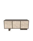 Buffet Monaco noyer/travertin - 150x51,5x45 cm