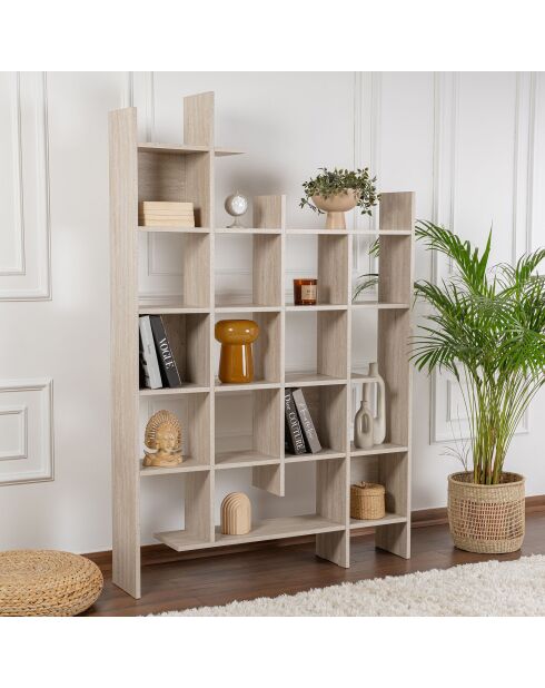 Bibliothèque Manco travertin - 122x188x25,5 cm