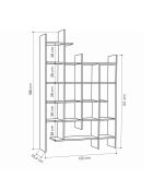 Bibliothèque Manco travertin - 122x188x25,5 cm