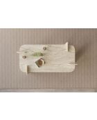 Mesita de travertino Lovge - 120x35x60 cm