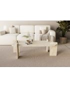 Mesita de travertino Lovge - 120x35x60 cm