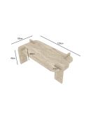 Mesita de travertino Lovge - 120x35x60 cm