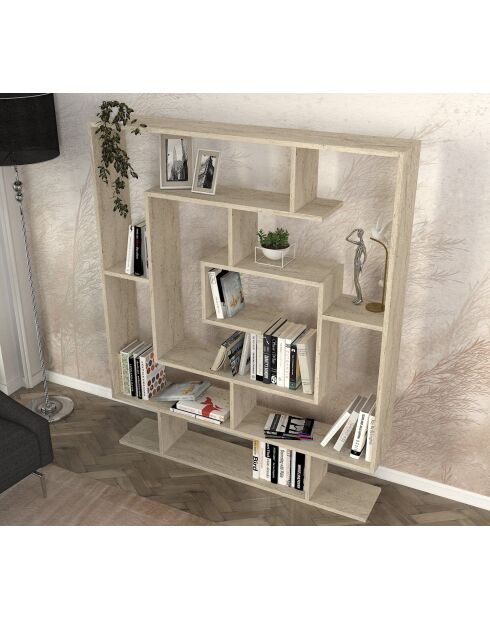 Bibliothèque Sarmasik bois - 124/8x149/4x22 cm