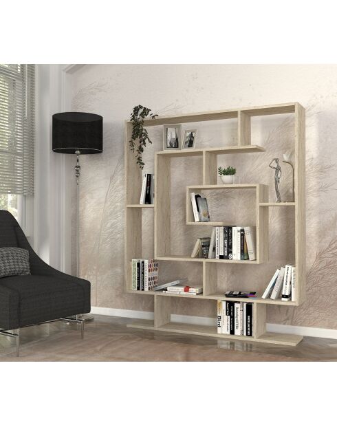 Bibliothèque Sarmasik bois - 124/8x149/4x22 cm