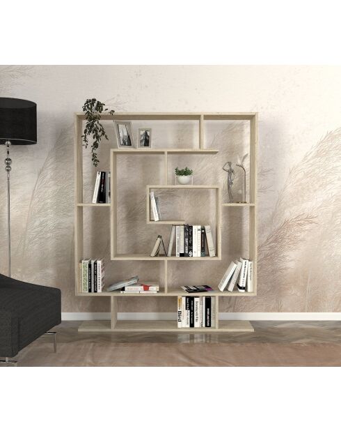 Bibliothèque Sarmasik bois - 124/8x149/4x22 cm