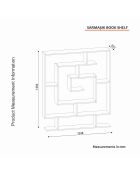 Bibliothèque Sarmasik bois - 124/8x149/4x22 cm