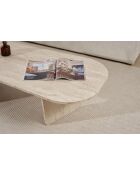 Salontafel Ovalis travertin - 130x40x65 cm