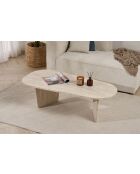 Salontafel Ovalis travertin - 130x40x65 cm