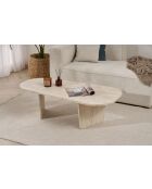 Salontafel Ovalis travertin - 130x40x65 cm