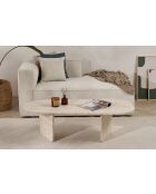 Salontafel Ovalis travertin - 130x40x65 cm