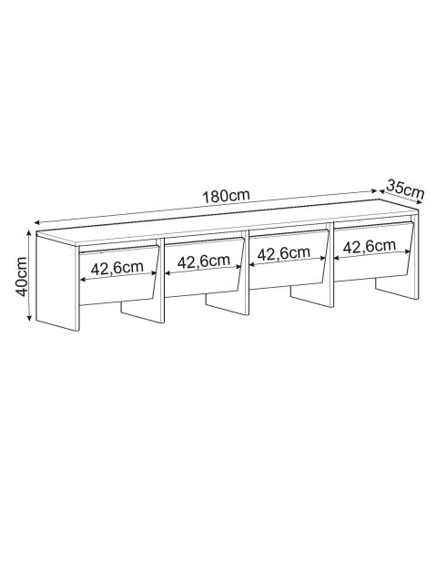 Mueble TV Laris 180 travertino - 180x40x35 cm