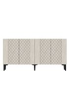 Console Resso 150 blanc/travertin - 150x75x32 cm