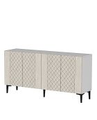 Console Resso 150 blanc/travertin - 150x75x32 cm