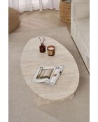 Mesita Orba de travertino - 120x40x65 cm