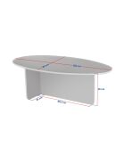 Mesita Orba de travertino - 120x40x65 cm