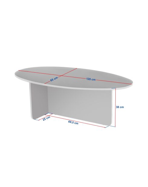 Mesita Orba de travertino - 120x40x65 cm