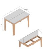 Kiev travertin keukentafel - 110x75x72 cm