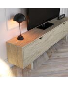 Meuble TV Turan travertin - 180x50x30 cm