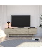 Meuble TV Turan travertin - 180x50x30 cm