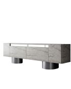 Meuble TV Bohème travertin/argent - 180x50x30 cm