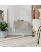 Comodino Onda LED in arenaria-travertino - 38,4x18,5x31 cm