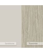 Comodino Onda LED in arenaria-travertino - 38,4x18,5x31 cm