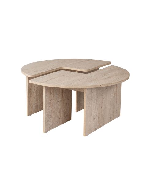 Set di 2 tavolini da caffè l90 cm - moira