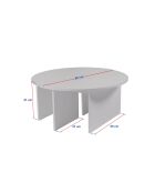 Set di 2 tavolini da caffè l90 cm - moira