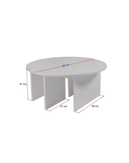 Set di 2 tavolini da caffè l90 cm - moira