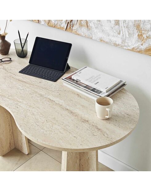 Bureau Infini travertin - 120x75x60 cm