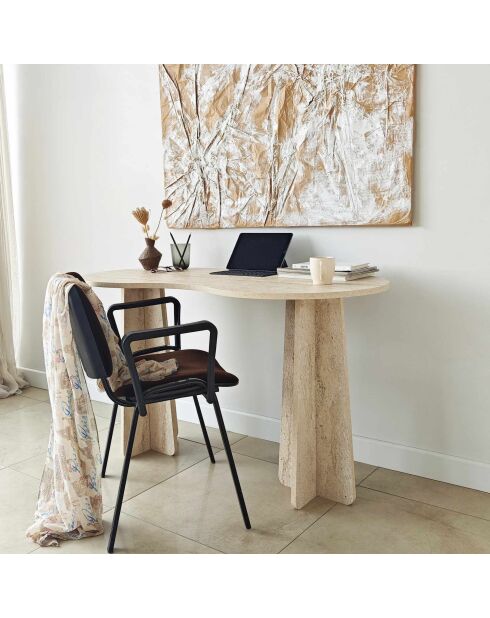 Bureau Infini travertin - 120x75x60 cm