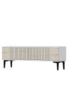 Meuble TV Corsa 120 blanc/travertin - 120x40,5x32 cm
