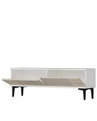 Meuble TV Corsa 120 blanc/travertin - 120x40,5x32 cm