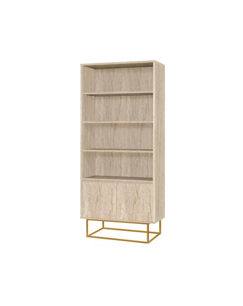 Bibliothèque Laxus Rea traverten - 80x182x36 cm