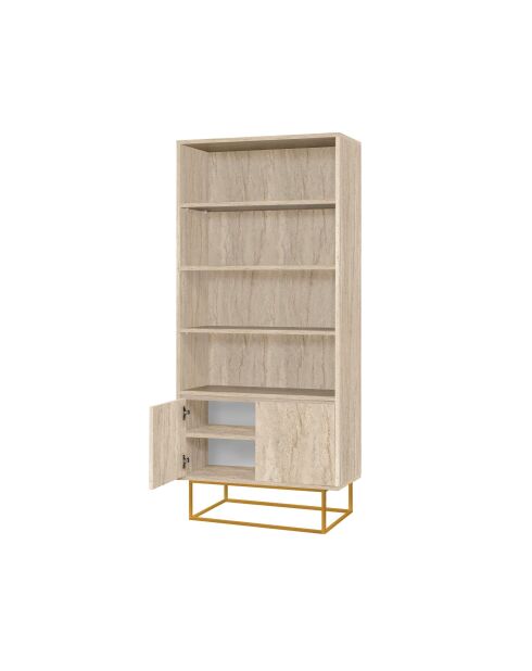 Bibliothèque Laxus Rea traverten - 80x182x36 cm