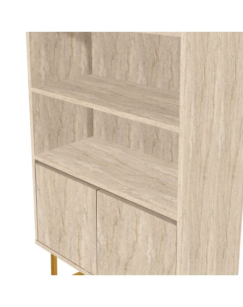 Bibliothèque Laxus Rea traverten - 80x182x36 cm