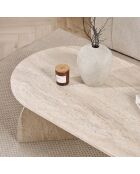 Tavolino Melina in travertino - 120x40x60 cm