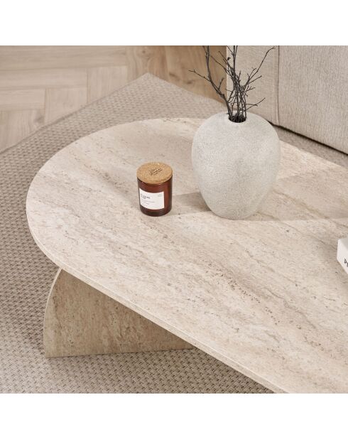 Tavolino Melina in travertino - 120x40x60 cm