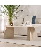 Tavolino Melina in travertino - 120x40x60 cm