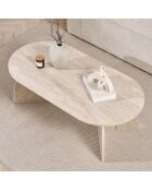 Tavolino Melina in travertino - 120x40x60 cm