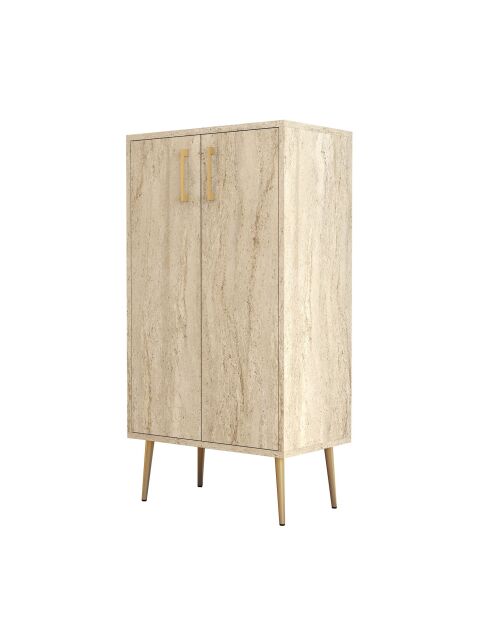 Zapatero Praga en travertino - 60x111x35 cm