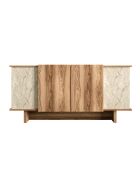 Consola Diana en travertino/nogal - 180x81x40 cm