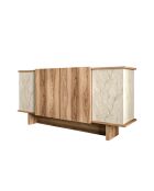 Consola Diana en travertino/nogal - 180x81x40 cm