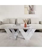 Pipra Couchtisch Carrara-Marmor - 110x40x60 cm